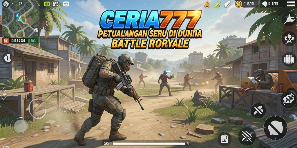 Gameplay seru CERIA777 dalam pertempuran Battle Royale.