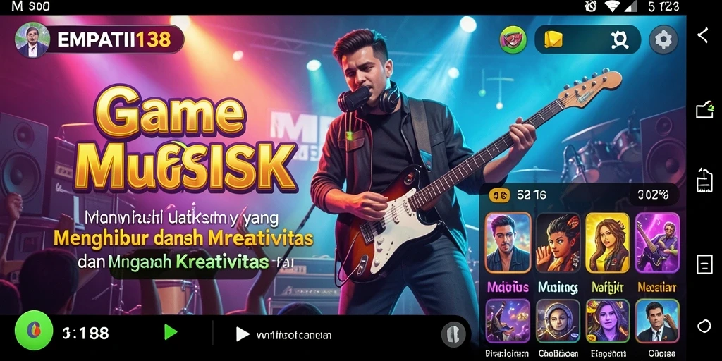 Tangkapan layar EMPATI138 menunjukkan gameplay musik yang penuh warna dan dinamis.