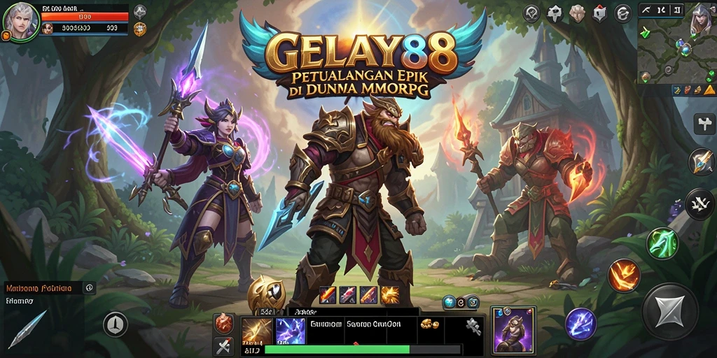 Tampilan gameplay menakjubkan dalam dunia MMORPG GELAY88.