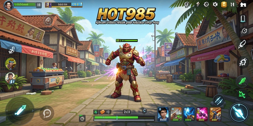 Tampilan antarmuka HOT985 yang menarik dan fungsional.