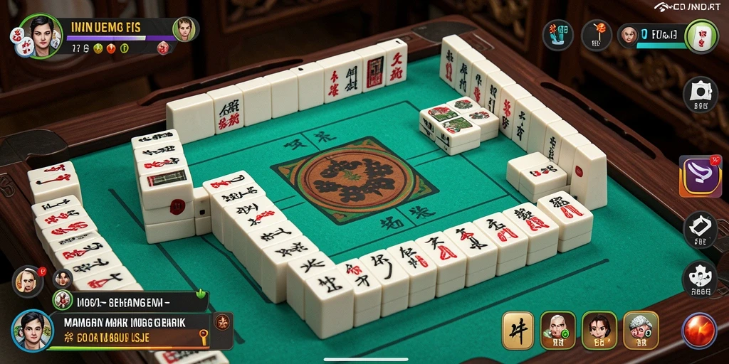Screenshot gameplay IN22 menampilkan aksi permainan Mahjong yang menarik.