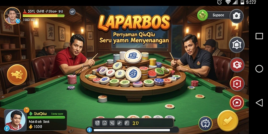 Tampilan menarik dari gameplay LAPARBOS QiuQiu yang seru.