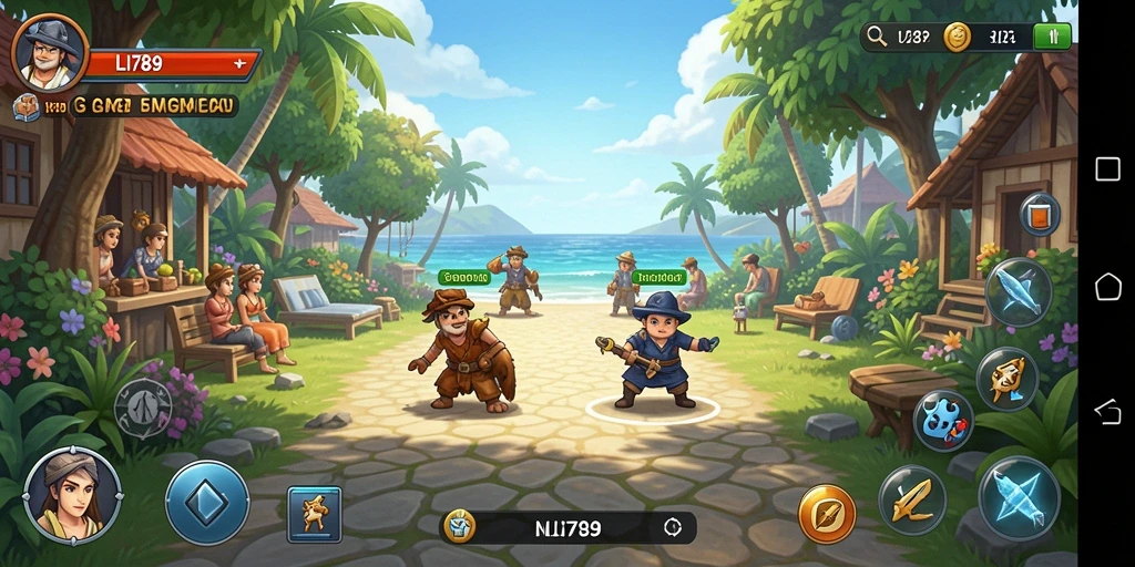 Tangkapan layar LI789 menampilkan karakter yang lucu dan gameplay yang menarik.