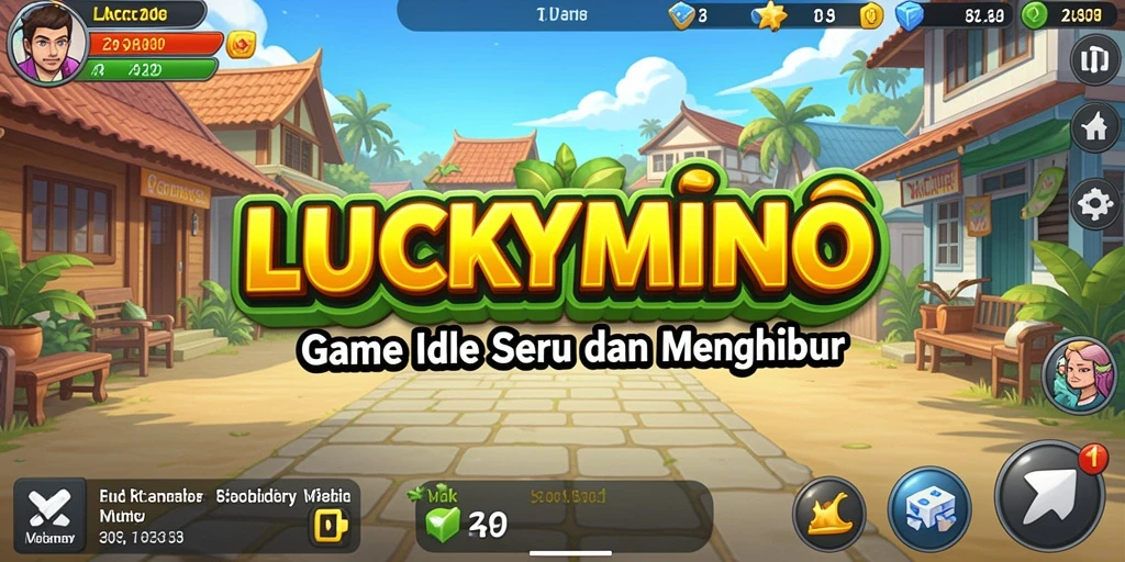 Tampilan gameplay seru dan menarik dari LUCKYMINO.