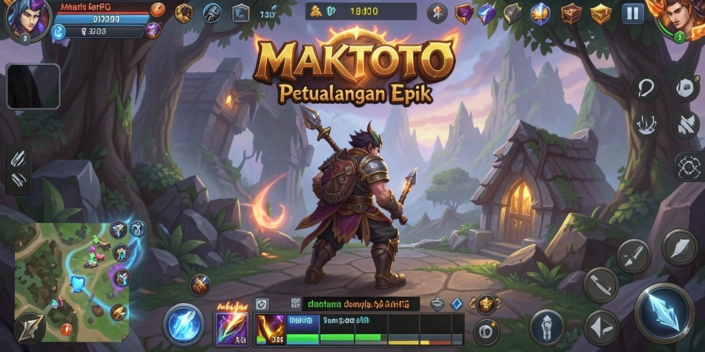 Tangkapan layar gameplay MAKTOTO yang penuh aksi seru.
