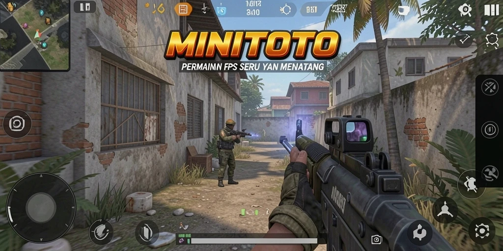 Tampilan gameplay intens dari pertarungan FPS MINITOTO.