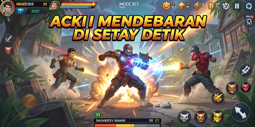 Gameplay mendebarkan dari MODE303 dengan aksi tanpa henti.