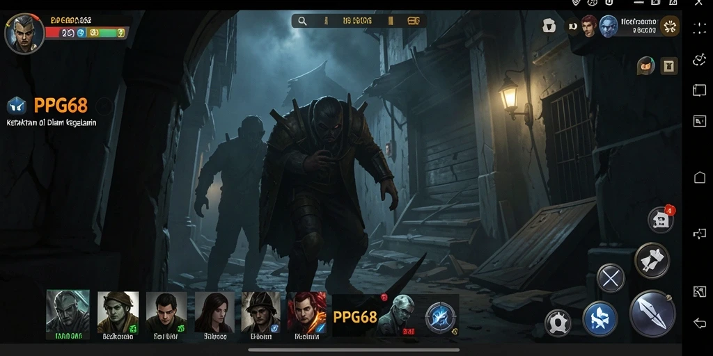Screenshot PGG68 menampilkan suasana mencekam dan gameplay yang mendalam.