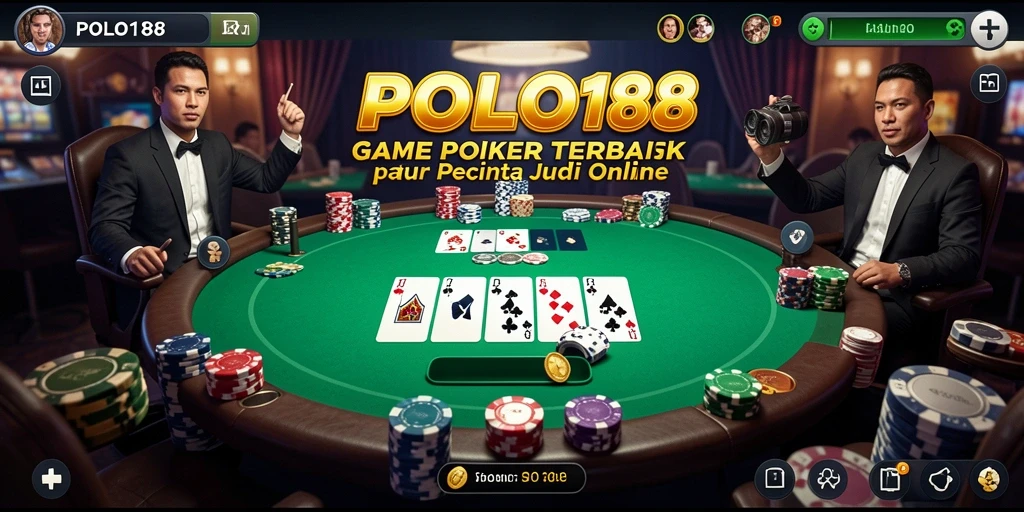 Screenshot utama POLO188 menampilkan gameplay seru Poker online.