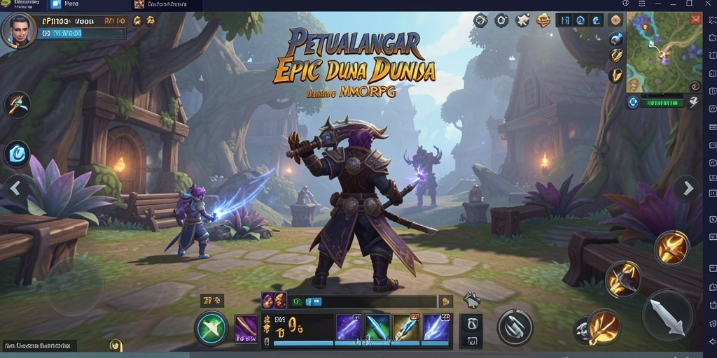 Screenshot gameplay <strong>PP123</strong> yang menampilkan pertarungan epik di dunia MMORPG.