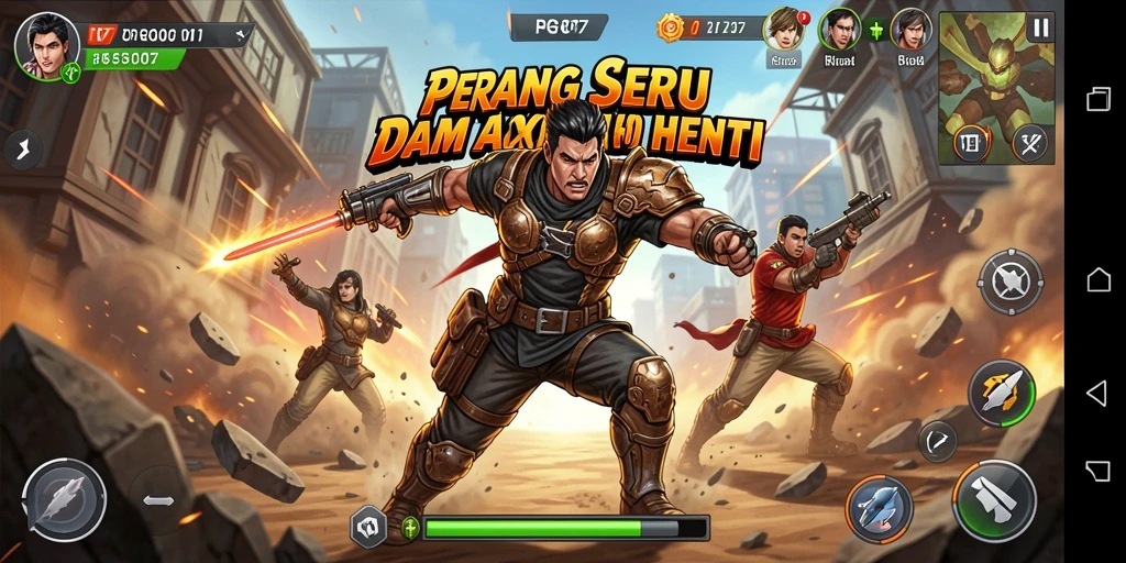 Gameplay PRG007 dengan aksi pertarungan yang memukau.