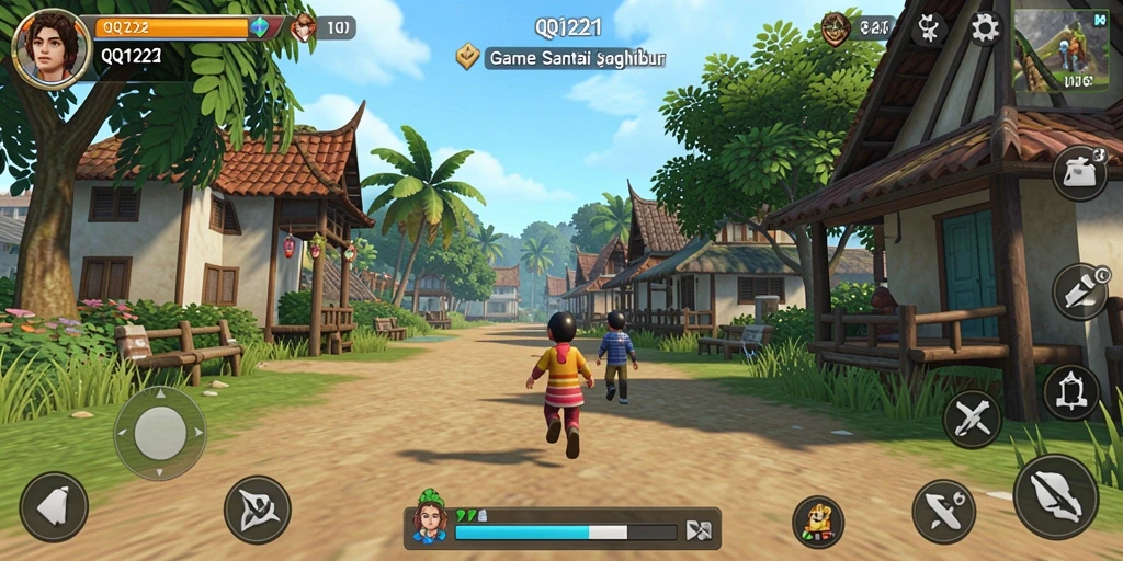 Tampilan gameplay seru dan menarik dari QQ1221.