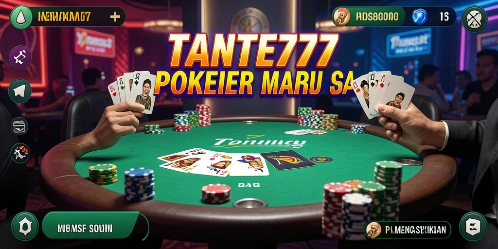 Gameplay Poker TANTE777 yang penuh ketegangan dan keseruan.
